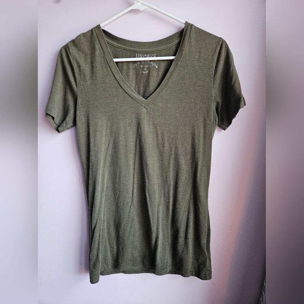 Decree Olive Short Sleeve V-Neck Tee